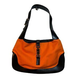 1999 Gucci Tom Ford Jackie Hobo – Bold Orange Nylon & Leather